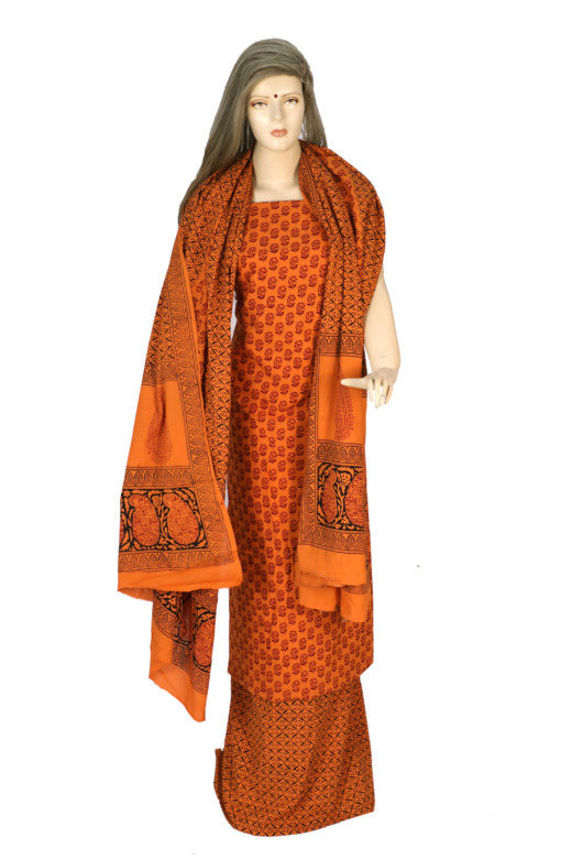 Tribes India Cotton Bagh Suit Material