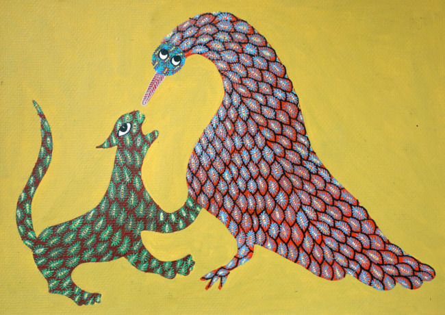 Tribes India Handmade Gond Paper Painting