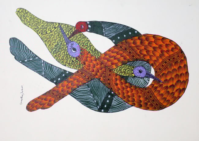 Tribes India Handmade Gond Paper Painting