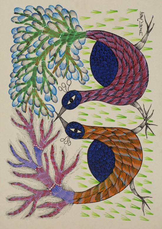 Tribes India Handmade Gond Paper Painting