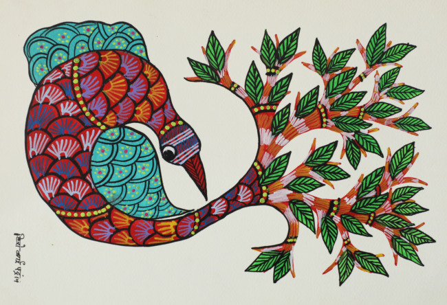 Tribes India Handmade Gond Paper Painting