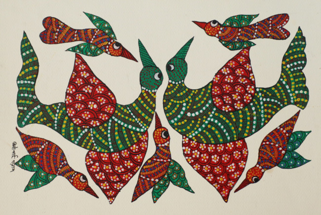 Tribes India Handmade Gond Paper Painting