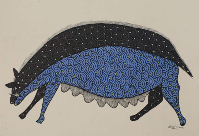 Tribes India Handmade Gond Paper Painting