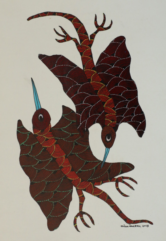 Tribes India Handmade Gond Paper Painting