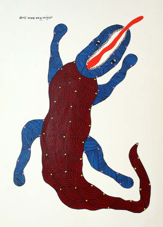 Tribes India Handmade Gond Paper Painting