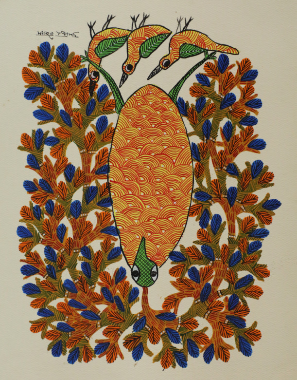 Tribes India Handmade Gond Paper Painting