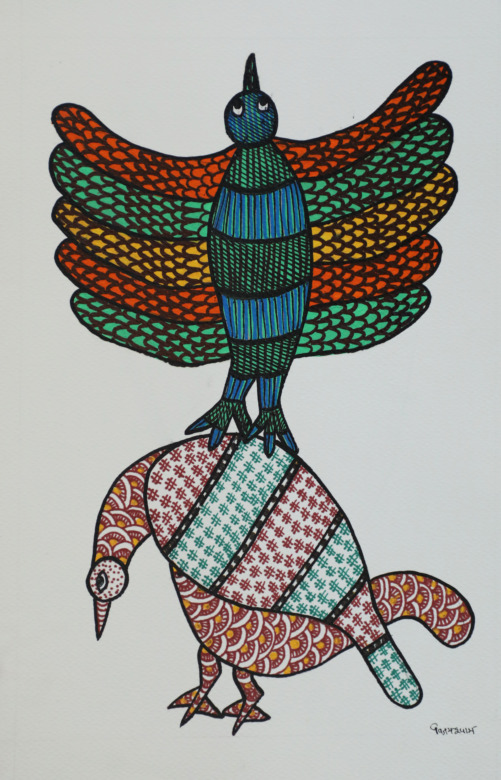 Tribes India Handmade Gond Paper Painting