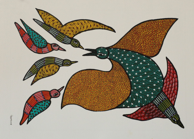 Tribes India Handmade Gond Paper Painting