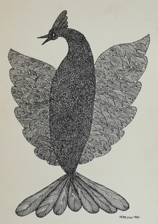 Tribes India Handmade Gond Paper Painting