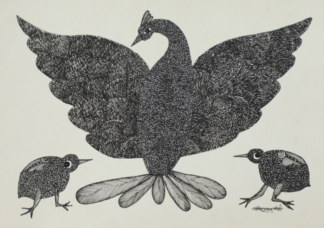 Tribes India Handmade Gond Paper Painting