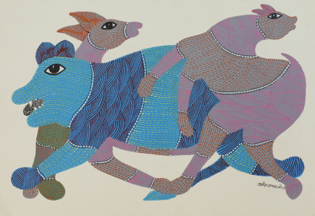 Tribes India Handmade Gond Paper Painting