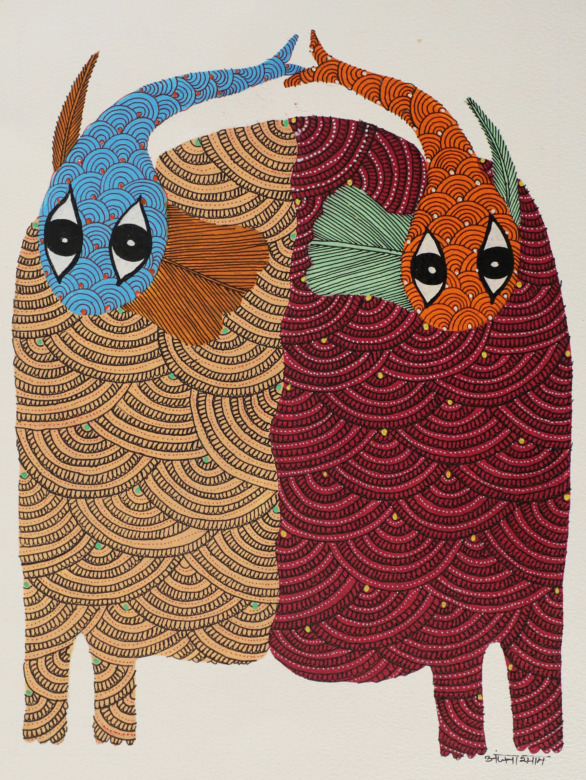 Tribes India Handmade Gond Paper Painting