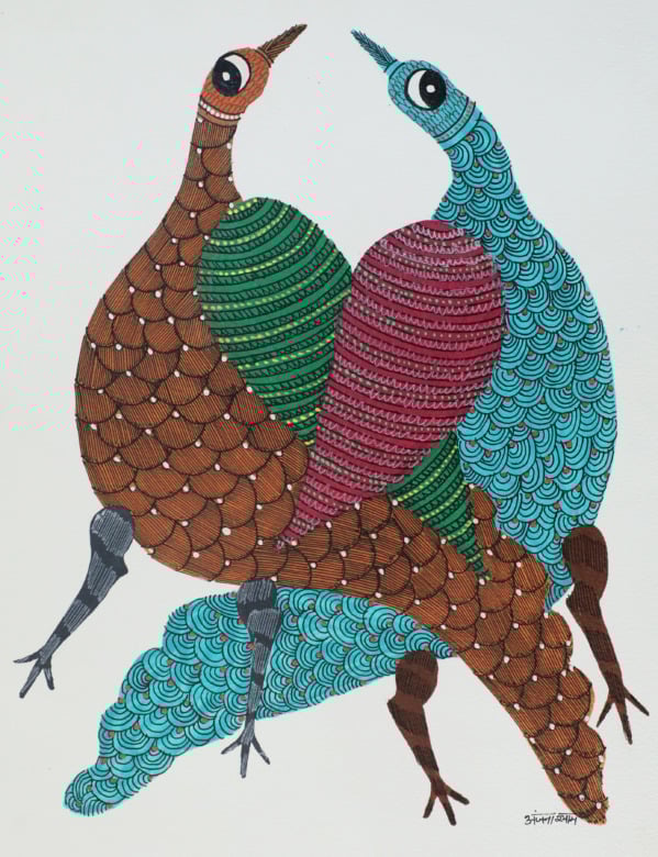 Tribes India Handmade Gond Paper Painting