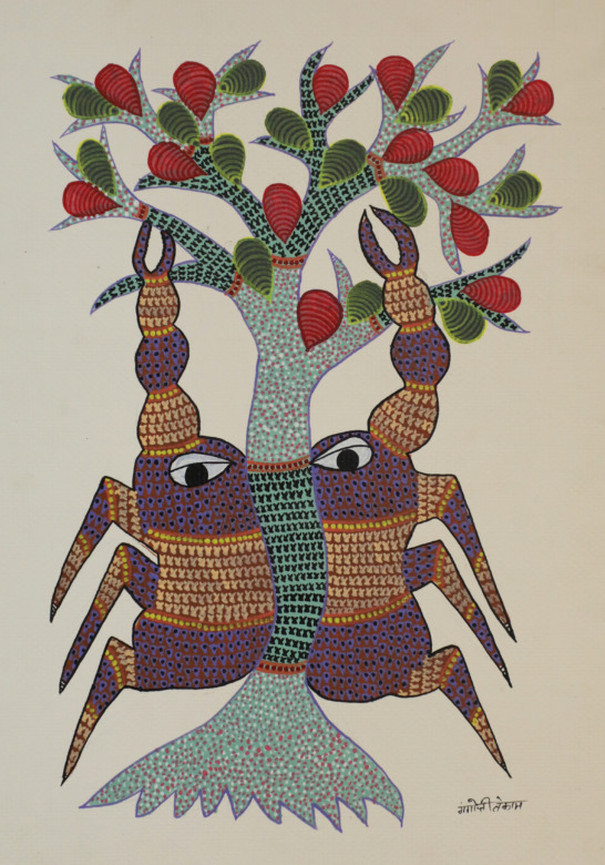 Tribes India Handmade Gond Paper Painting