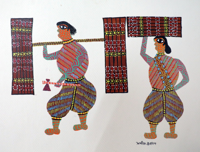 Tribes India Handmade Gond Paper Painting