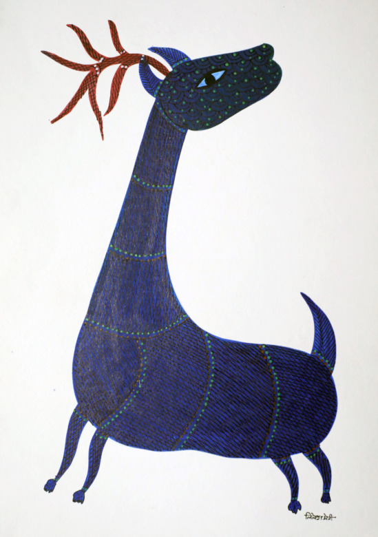 Tribes India Handmade Gond Paper Painting