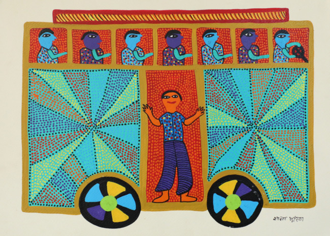 Tribes India Handmade Gond Paper Painting