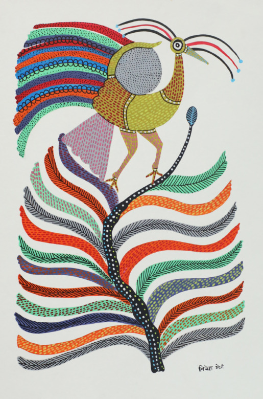 Tribes India Handmade Gond Paper Painting