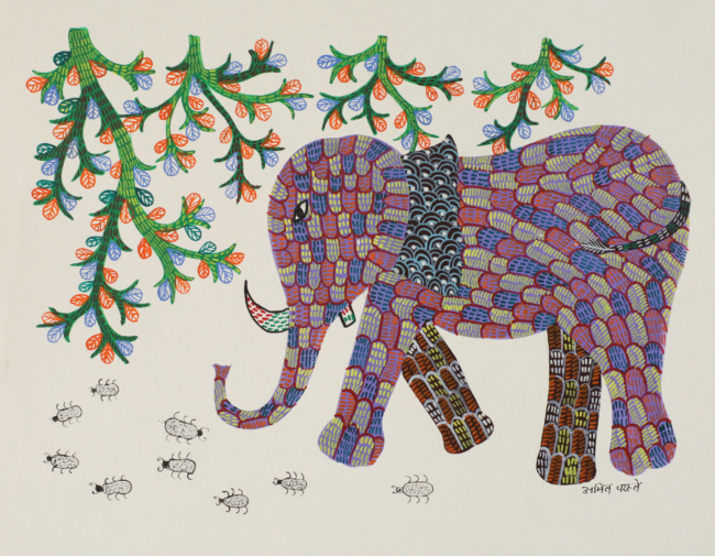Tribes India Handmade Gond Paper Painting