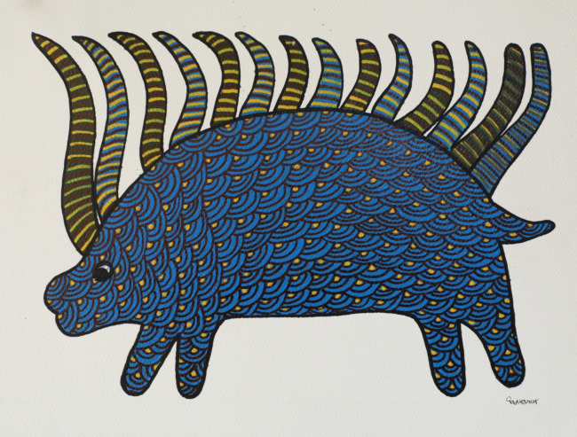 Tribes India Handmade Gond Paper Painting
