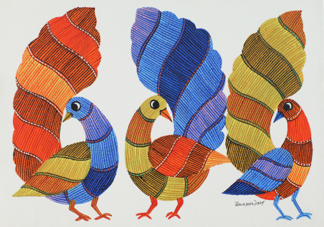 Tribes India Handmade Gond Paper Painting