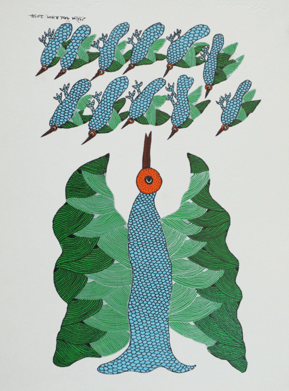 Tribes India Handmade Gond Paper Painting