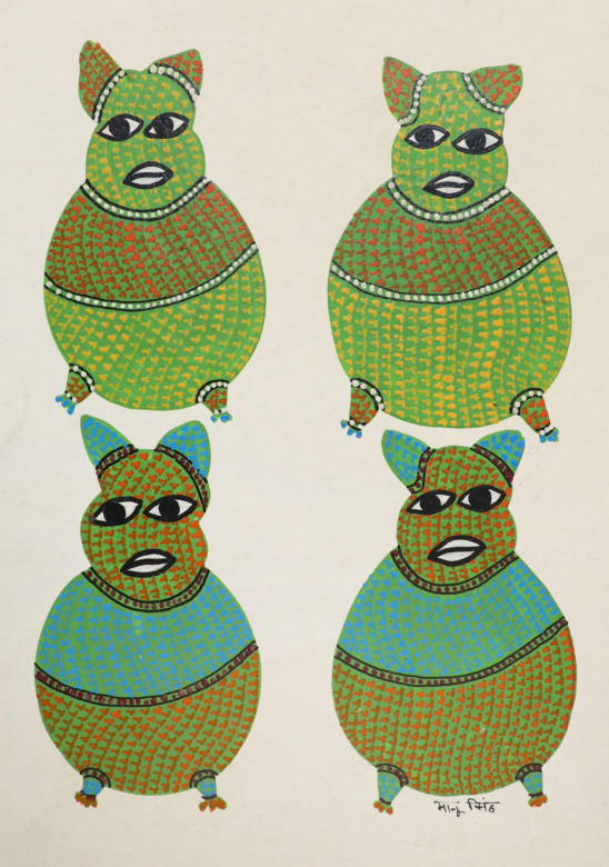Tribes India Handmade Gond Paper Painting
