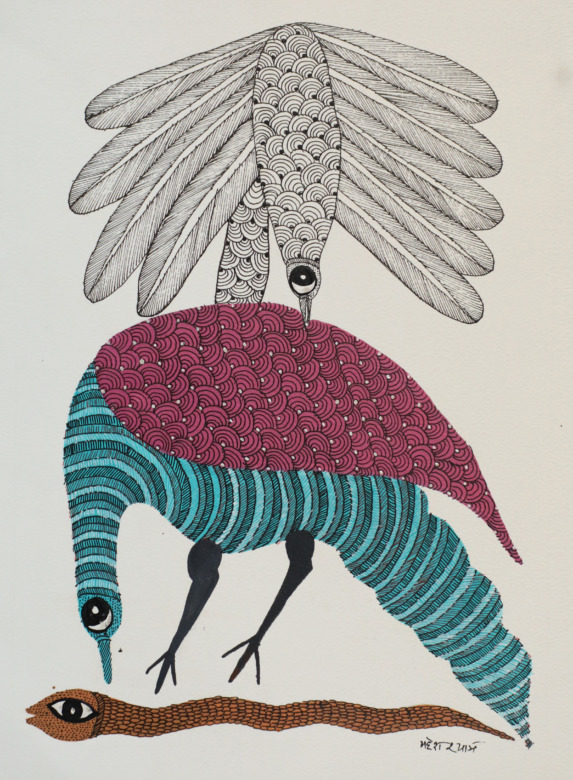 Tribes India Handmade Gond Paper Painting