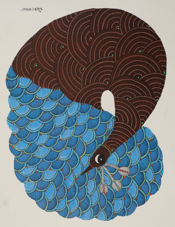 Tribes India Handmade Gond Paper Painting