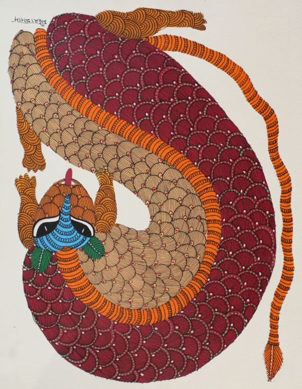 Tribes India Handmade Gond Paper Painting