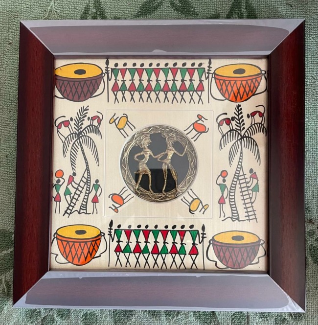 Handmade Framed Dhokra Jali