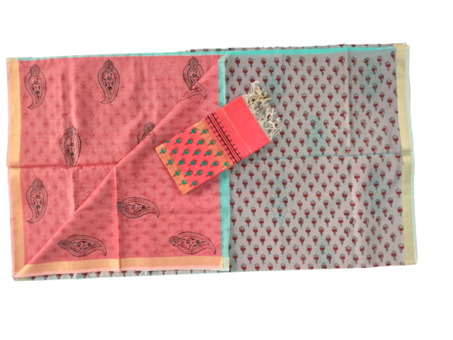 Tribes India Handwoven Maheshwari Silk Suit
