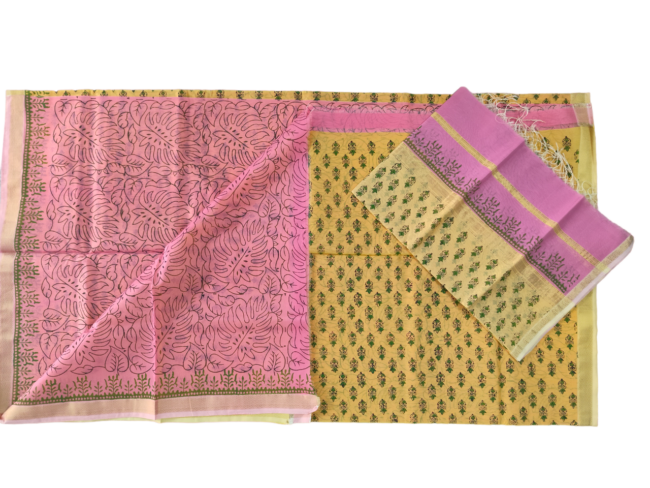 Tribes India Handwoven Maheshwari Silk Suit