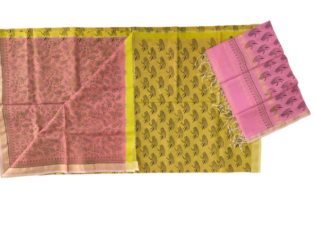 Tribes India Handwoven Maheshwari Silk Suit