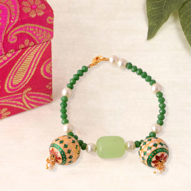 Multicolor Meenakari Beaded Bracelet