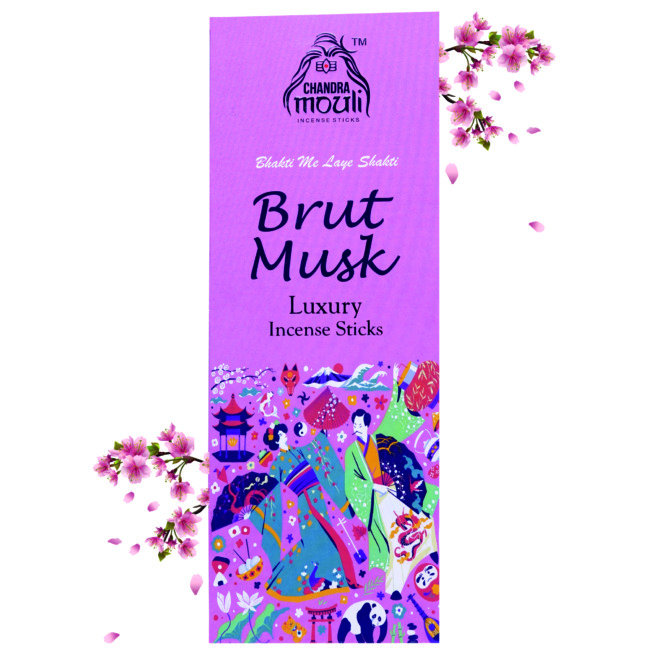 Tribes India Brut Musk Luxury Incense Stick - Agarbatti For Puja, Meditation & Festival
