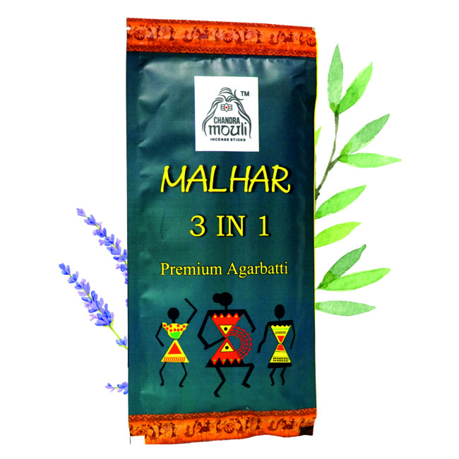 Tribes India Malhar 3 IN 1 Premium Incense Stick - Agarbatti For Puja, Meditation & Festival