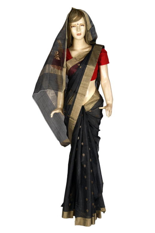Tribes India Handwoven Chanderi Silk Saree 1STXSARMP00110-2