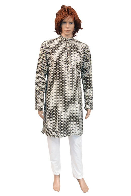 TRIBES INDIA PRINTED GENT LONG KURTA TX