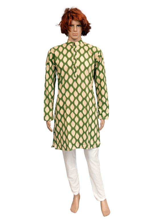 TRIBES INDIA PRINTED GENT LONG KURTA TX