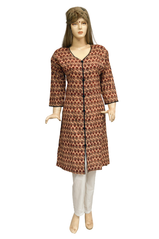 TRIBES INDIA PRINTED DESIGNER KURTI TX
