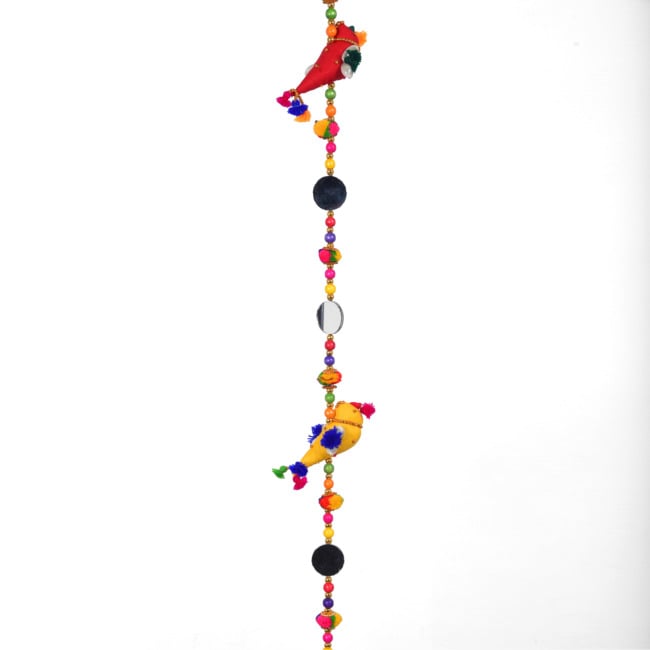 Hanging 5 Parrot Mirror with Fumka and Moti (PVTG)