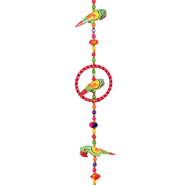 Handmade Hanging 5 Parrot with 3 Bangle Line (PVTG)