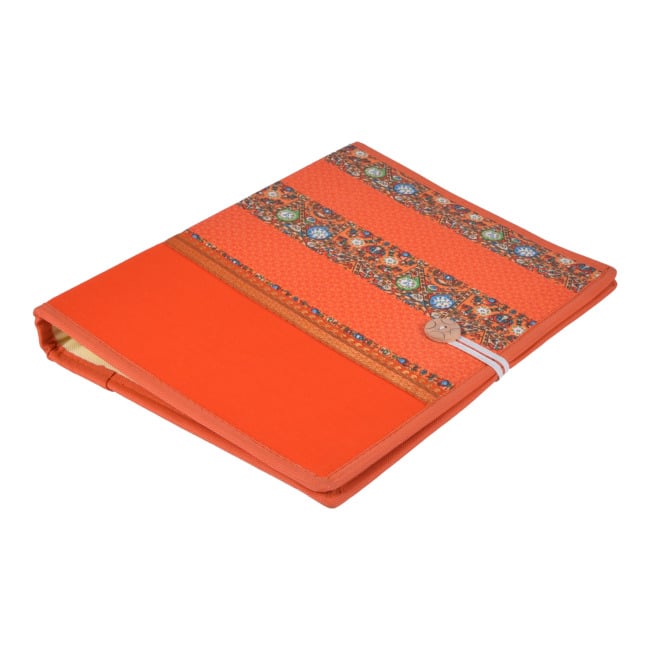 File Folder with Printed Fabric Button (PVTG)
