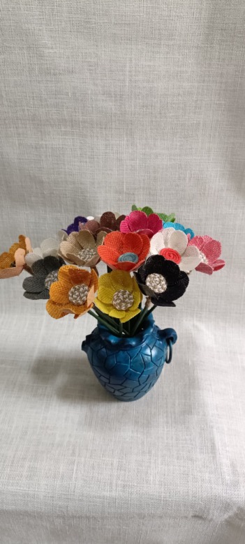 Jute Sun Flower Multi Color