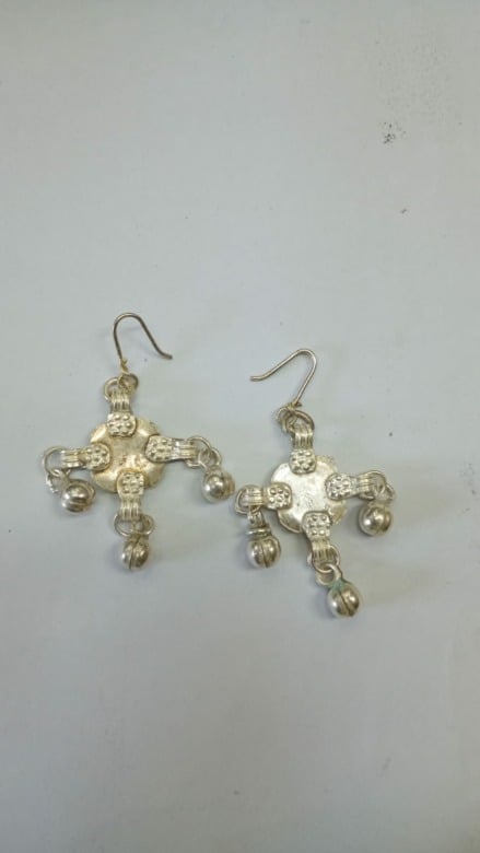 Tribes India Earring Square Ghungroo Pair