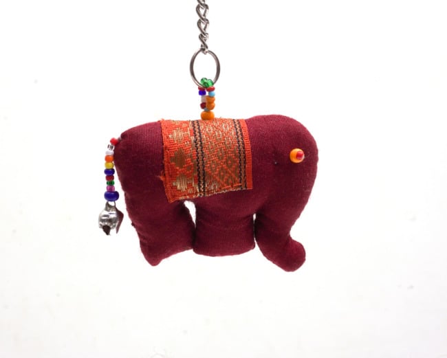 Handmade KeyChain (Elephant) Maroon for Home Office & Gift