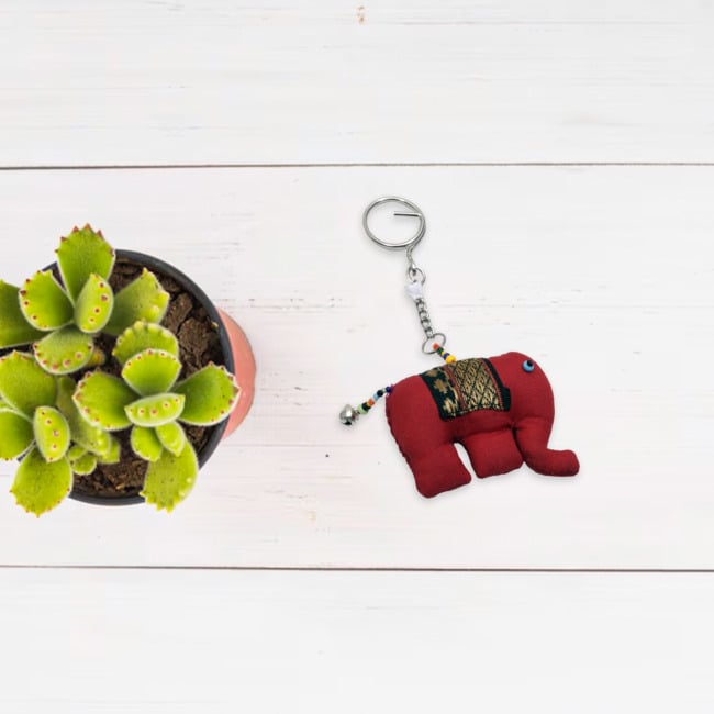 Handmade Purple KeyChain (Elephant) for Home Office & Gift