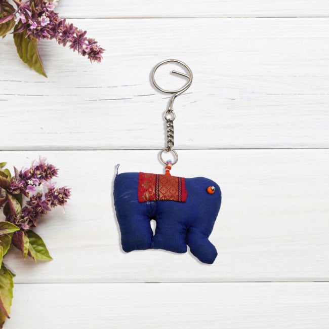 Handmade Blue KeyChain (Elephant) for Home Office & Gift