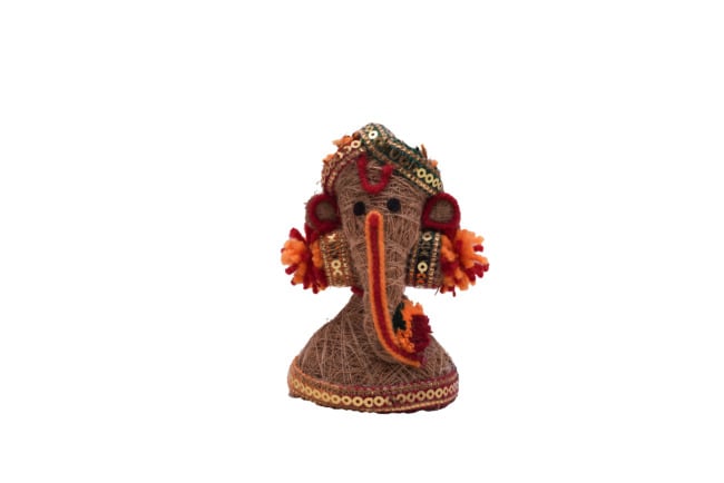 Coir Ganesh (15 cm) for Home, Garden & Office DÃ©cor